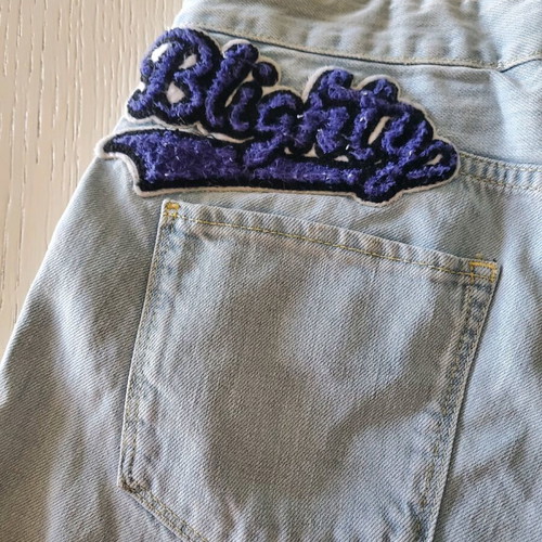 Pepe Jeans shorts new, size S 26, blue with embroidered designs