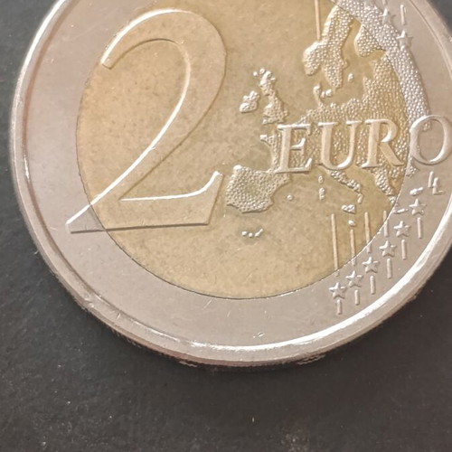 Slovenian 2 Euro Coin used with France Prešeren design