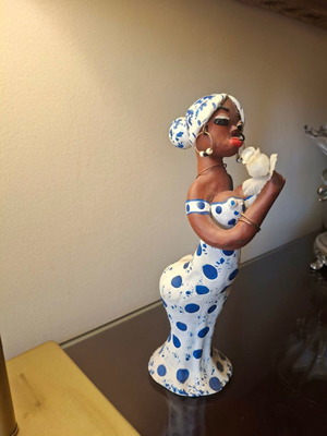 Handmade ceramic figurine from Brazil, 25 cm tall