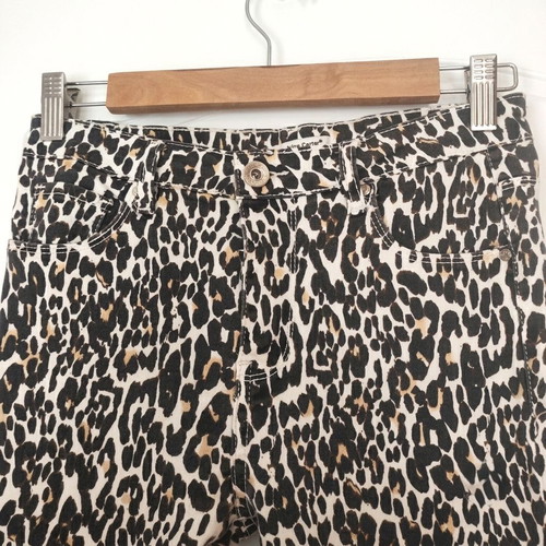 Nina Carter Leopard Print Skinny Fit Pants size S like new