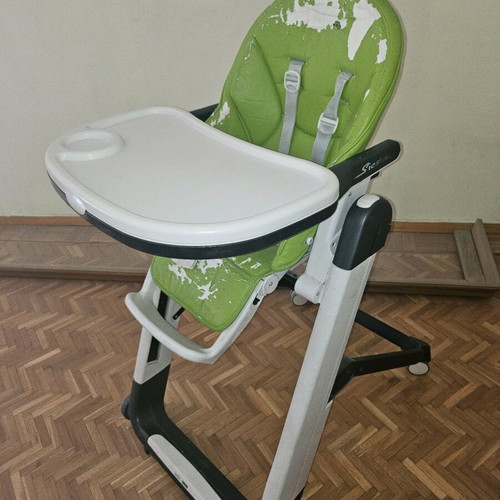 Peg Perego Siesta high chair used, green with wear