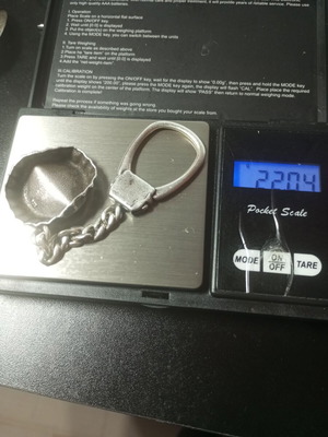 Silver 925 Keychain Athens Brewery vintage used from 1980s
