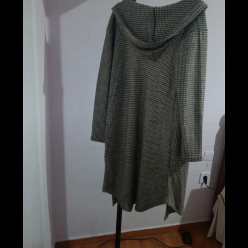 Knitted cardigan new, white and green, size XL