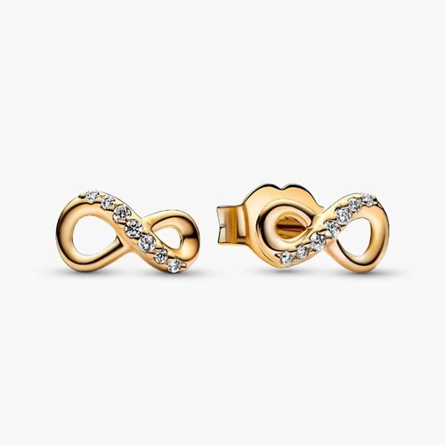 Pandora Sparkling Infinity silver earrings new, cubic zirconia