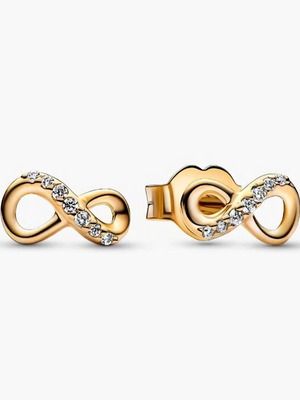 Pandora Sparkling Infinity silver earrings new, cubic zirconia