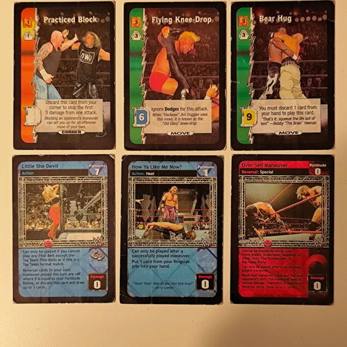 WWE Smackdown cards used, pack of 17