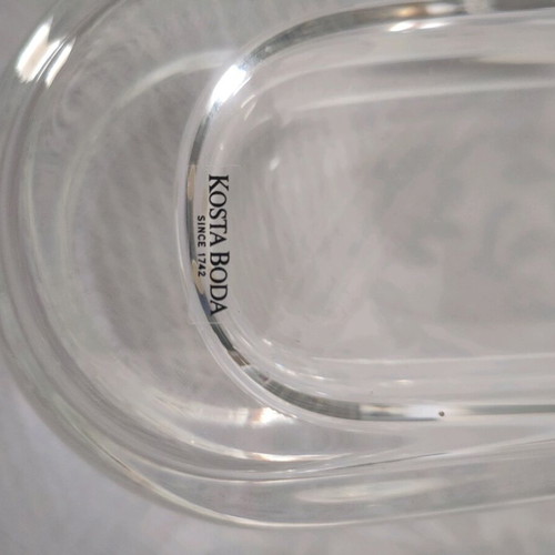 Kosta Boda crystal vase new, 23 cm height