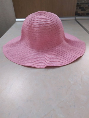 Pink beach hat large, new