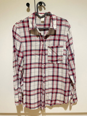 H&M women's checked shirt size 38 like new, 100% cotton