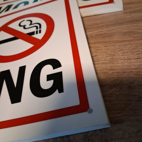 Σετ 2 πινακίδων No Smoking από PVC, καινούργιες