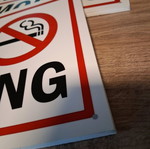 Σετ 2 πινακίδων No Smoking από PVC, καινούργιες