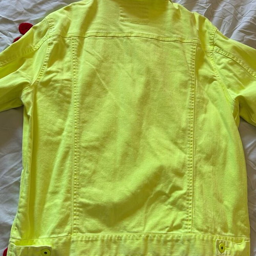Denim jacket neon yellow Fashion Nova XL like new