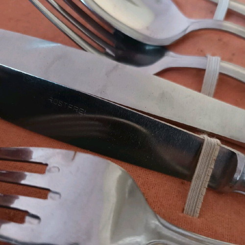 Rostfrei cutlery set used, 18 pieces
