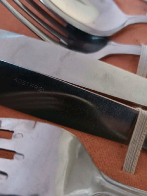 Rostfrei cutlery set used, 18 pieces