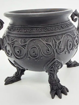 Claw-Foot Gothic Cauldron decorative, new, plastic, 8cm