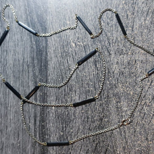 Vintage chain used, black and gray
