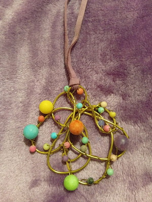 Handmade colorful necklace like new with stones
