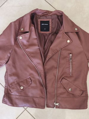 Δερμάτινο biker jacket Pink Woman σαν καινούργιο dusty rose