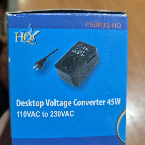 Desktop voltage converter 45W 110VAC to 230VAC new