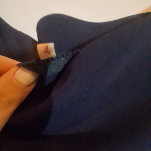 Mini skirt dark blue with side zipper like new, sizes M and L