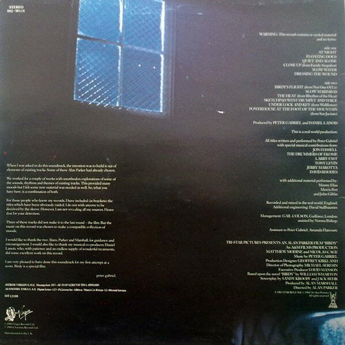 Peter Gabriel Birdy vinyl record used, electronic