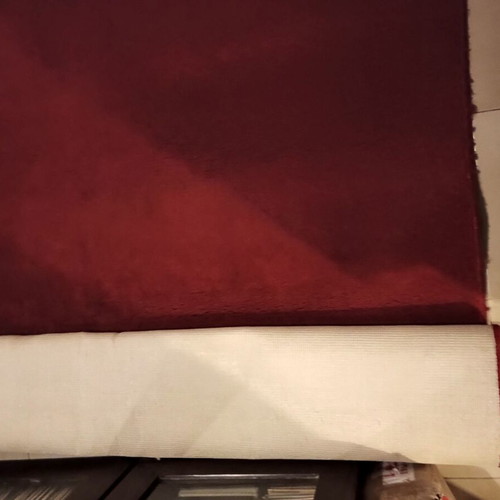 Red Bordeaux solid color carpet 2.36x1.98 m