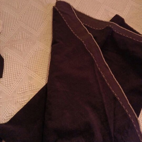 Throws winter 2 pieces black used, double sofa