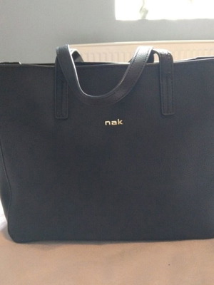 Leather bag Na-Kd shoulder and crossbody like new, black