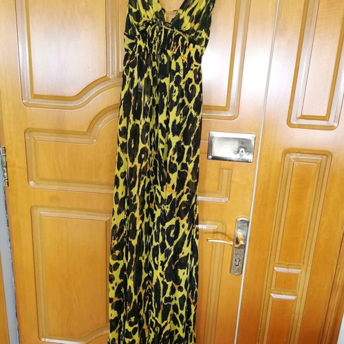 Φόρεμα παραλίας animal print καινούργιο, κίτρινο