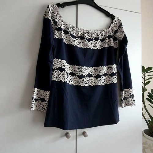 Intimissimi blouse with lace new, size L, blue