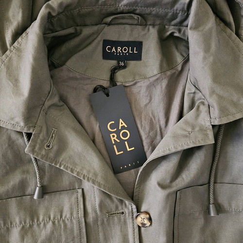 Caroll Niva Parka Jacket new, size 36/S, green