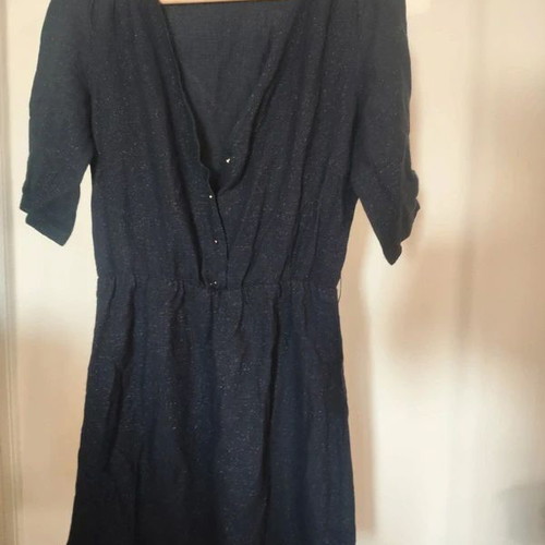 Sessun summer dress like new, metallic navy blue, size S