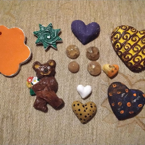 Clay crafts hand painted and glazed, new