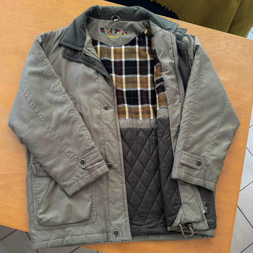 Men's parka jacket vintage khaki brown green XXL used