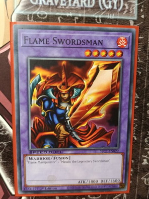 Flame Swordsman card like new with Ultra Pro sleeve