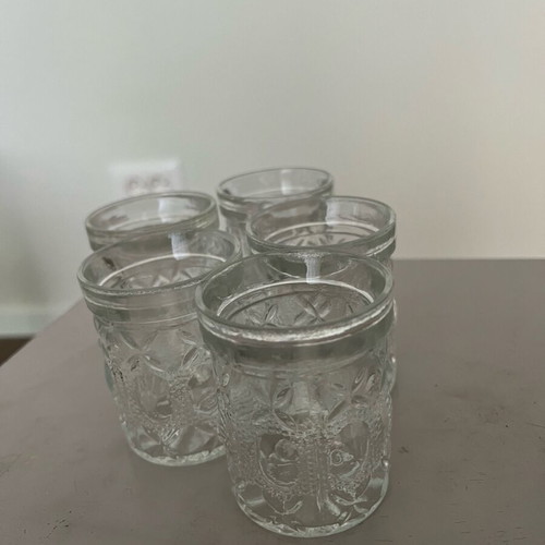 Aperitif glasses like new, set of 5, thick glass