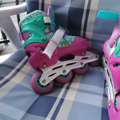 Xspot Kids Roller Skates size 31-33, like new, colorful