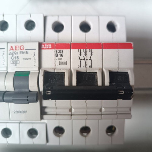 ABB Electrical Distribution Wall Panel three rows 12 elements like new