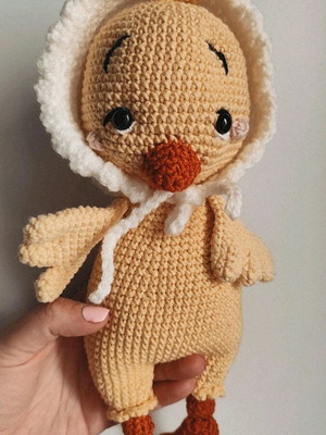 Knitted chick new handmade for babies