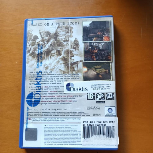 Brothers in Arms Earned in Blood PS2 game used, good condition
