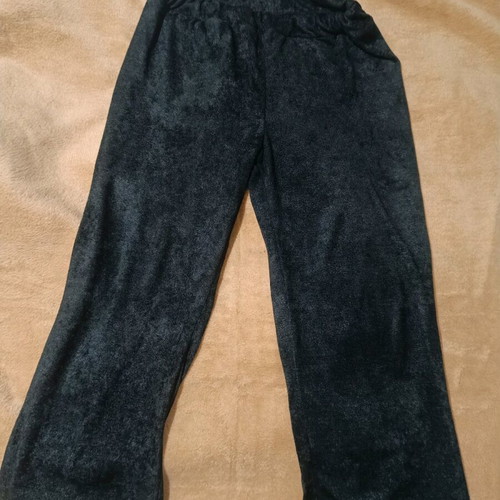 Velvet terry pants black like new, size L