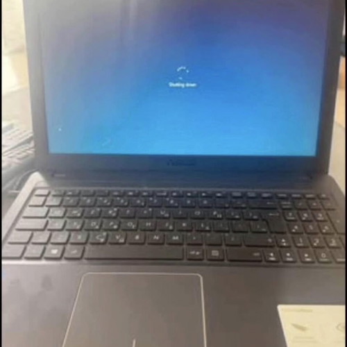 Asus laptop used, Intel Celeron, 8GB RAM, Windows 10