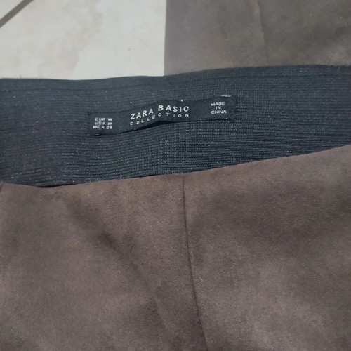 Zara faux suede riding breeches pants, size M, brown