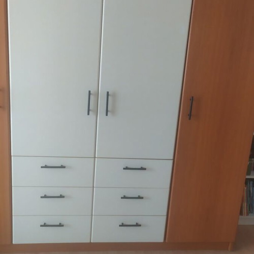 Custom four-door bakelite wardrobe with loft