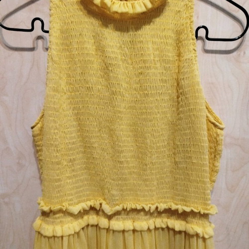 Zara sleeveless dress new size M lemon yellow
