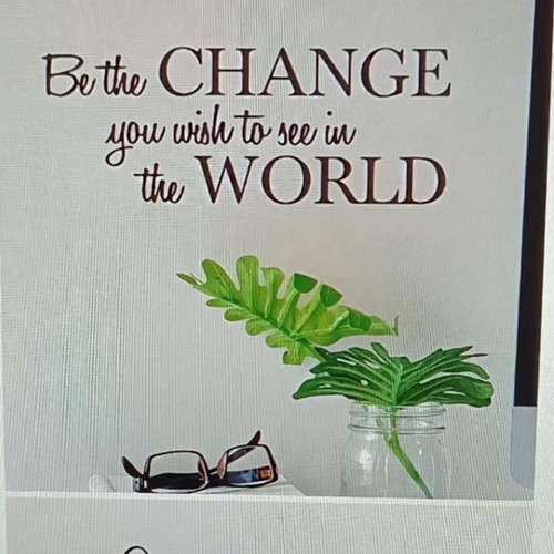 Be The Change wall sticker new 14.5 x 45.01 cm