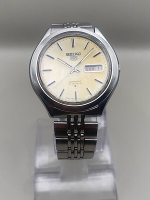Seiko 5 Automatic 6319‑8020 1976 μεταχειρισμένο, μπεζ καντράν