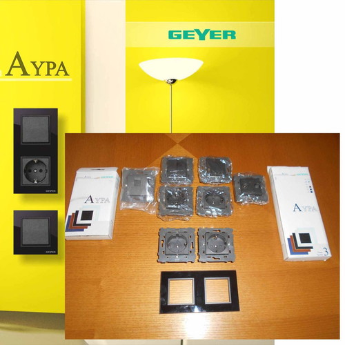 Electrical equipment new from renovation, 4 Schuko sockets, switches, TV and phone outlets