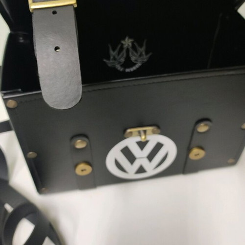 Volkswagen style box handbag new, adjustable strap, black