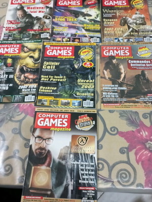 Βιβλία περιοδικά Computer Games magazine μεταχειρισμένα, πακέτο 7 τεύχη